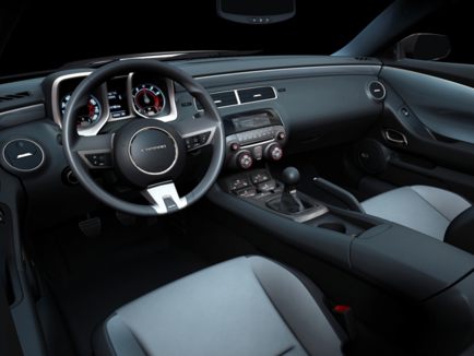 Interior: The 2011 Camaro's cabin is an attractive mix of retro design 