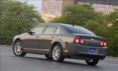 2012 Chevy Malibu rear view 2012 Chevy Malibu rear view