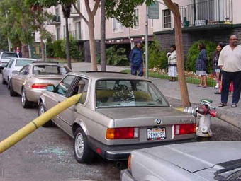 Car Parked At Fire Hydrant Car Parked At Fire Hydrant